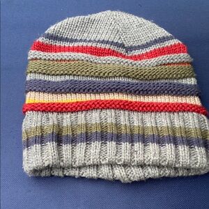 Carter's Gray and Red Knit Hat Cozy Striped Accessory